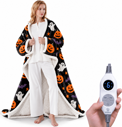 🔥Cozy Wearable Heated Blanket with Foot Pocket