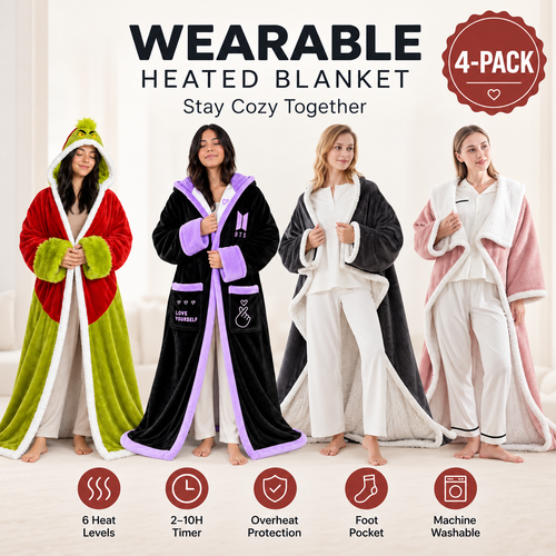 🔥Cozy Wearable Heated Blanket with Foot Pocket