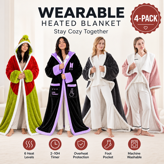 🔥Cozy Wearable Heated Blanket with Foot Pocket