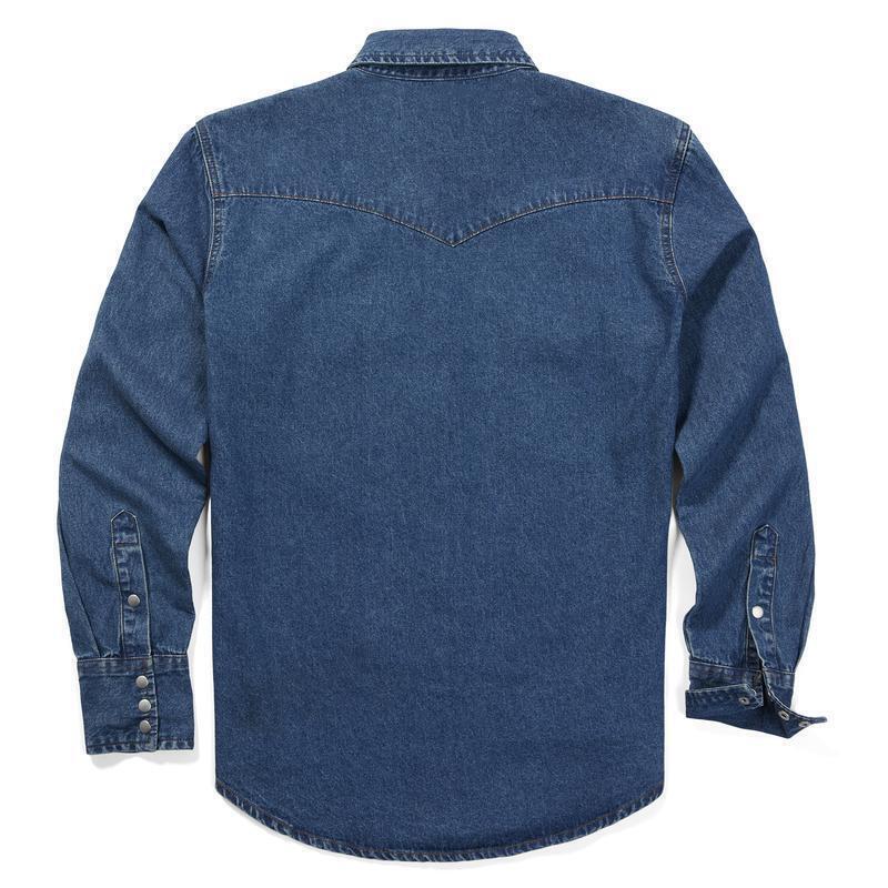✨Men’s Stone-Washed Denim Work Shirt
