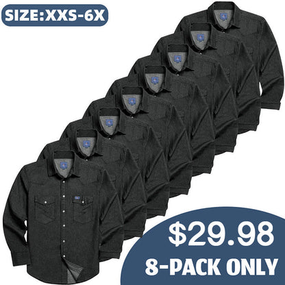 ✨Men’s Stone-Washed Denim Work Shirt