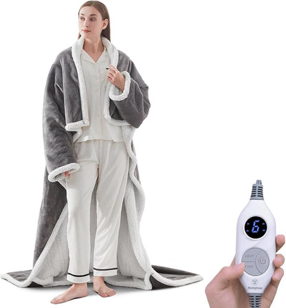 🔥Cozy Wearable Heated Blanket with Foot Pocket