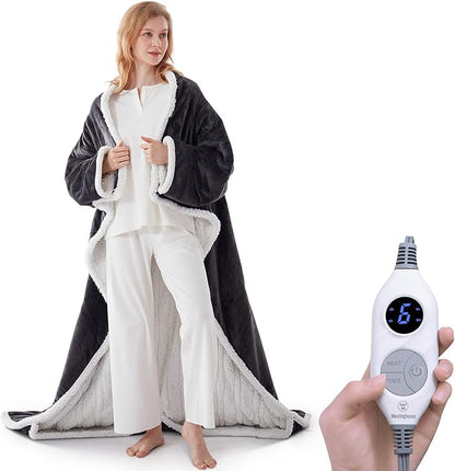 🔥Cozy Wearable Heated Blanket with Foot Pocket