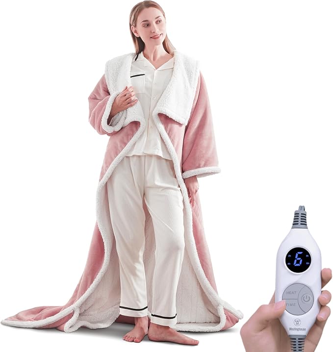 🔥Cozy Wearable Heated Blanket with Foot Pocket