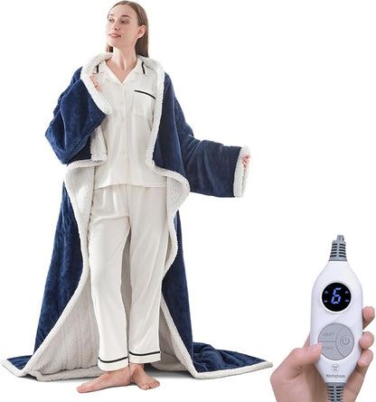 🔥Cozy Wearable Heated Blanket with Foot Pocket