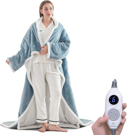 🔥Cozy Wearable Heated Blanket with Foot Pocket