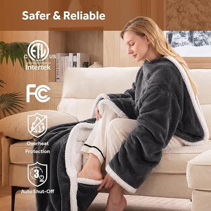 🔥Cozy Wearable Heated Blanket with Foot Pocket