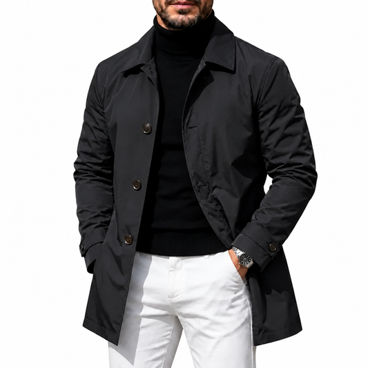 Men's Premium Classic Coat – Elegant Button-Front Design