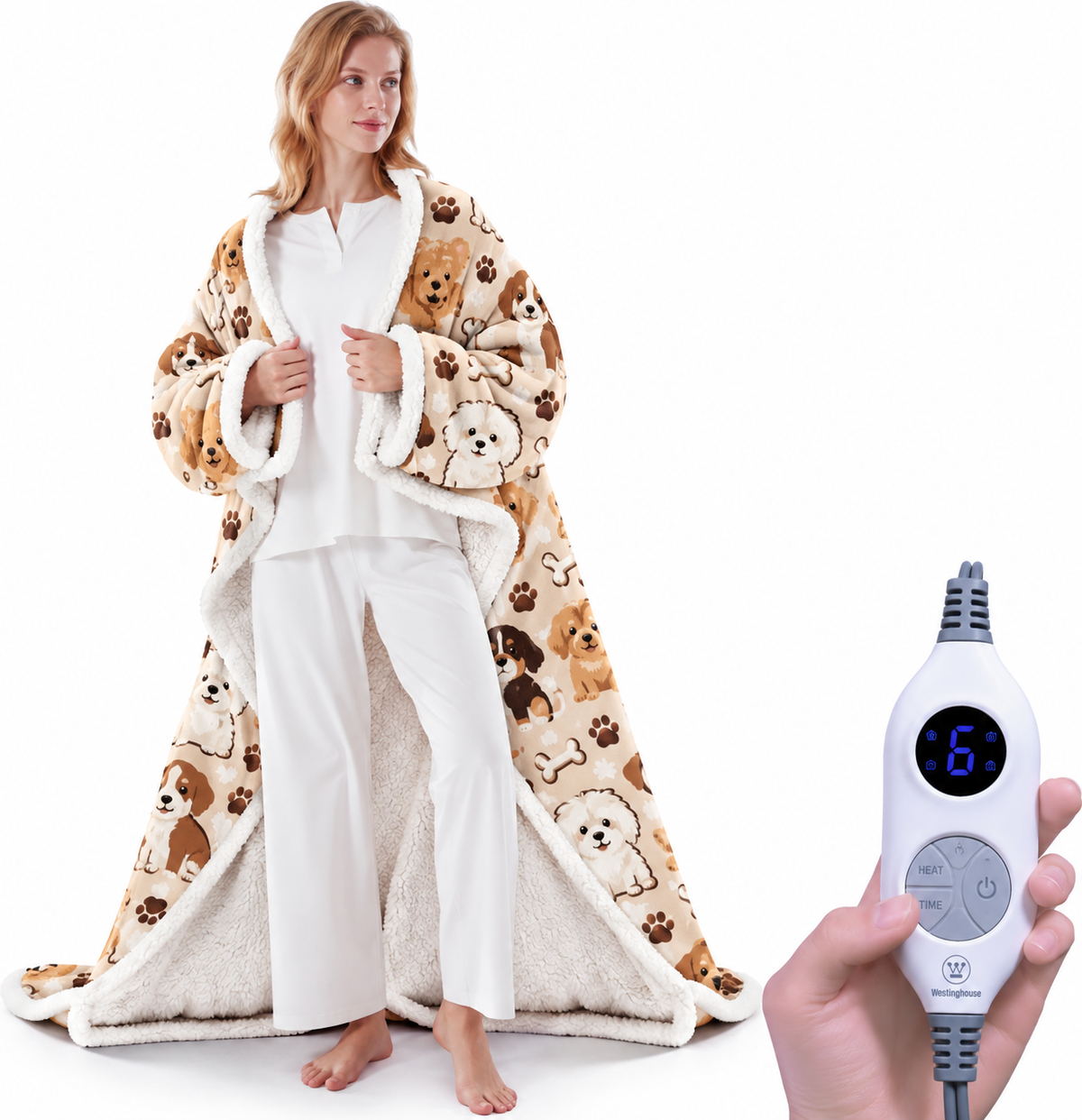 🔥Cozy Wearable Heated Blanket with Foot Pocket