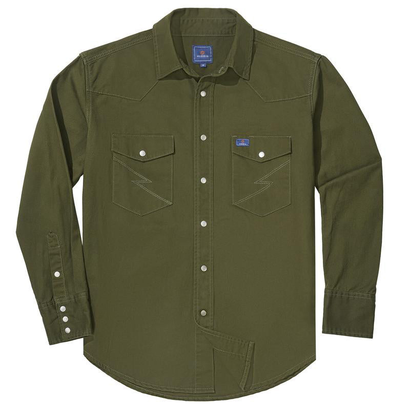 ✨Men’s Stone-Washed Denim Work Shirt