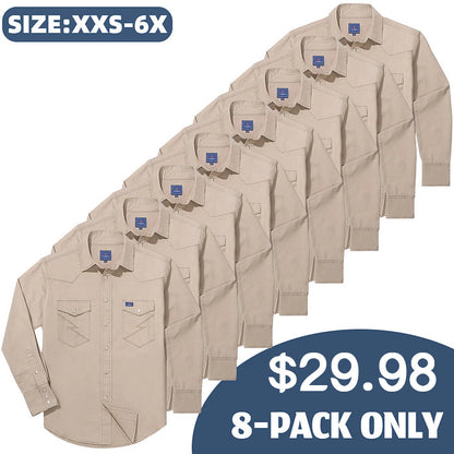 ✨Men’s Stone-Washed Denim Work Shirt