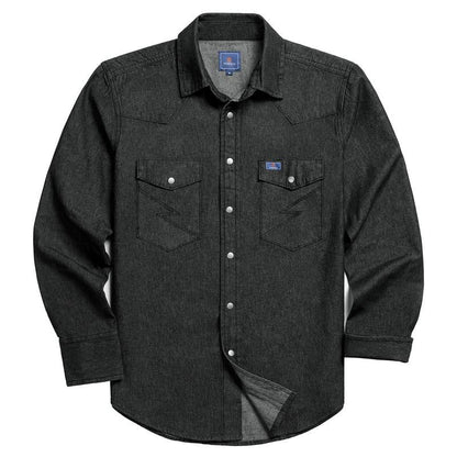 ✨Men’s Stone-Washed Denim Work Shirt