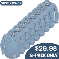 Stone Washed Blue 8PK