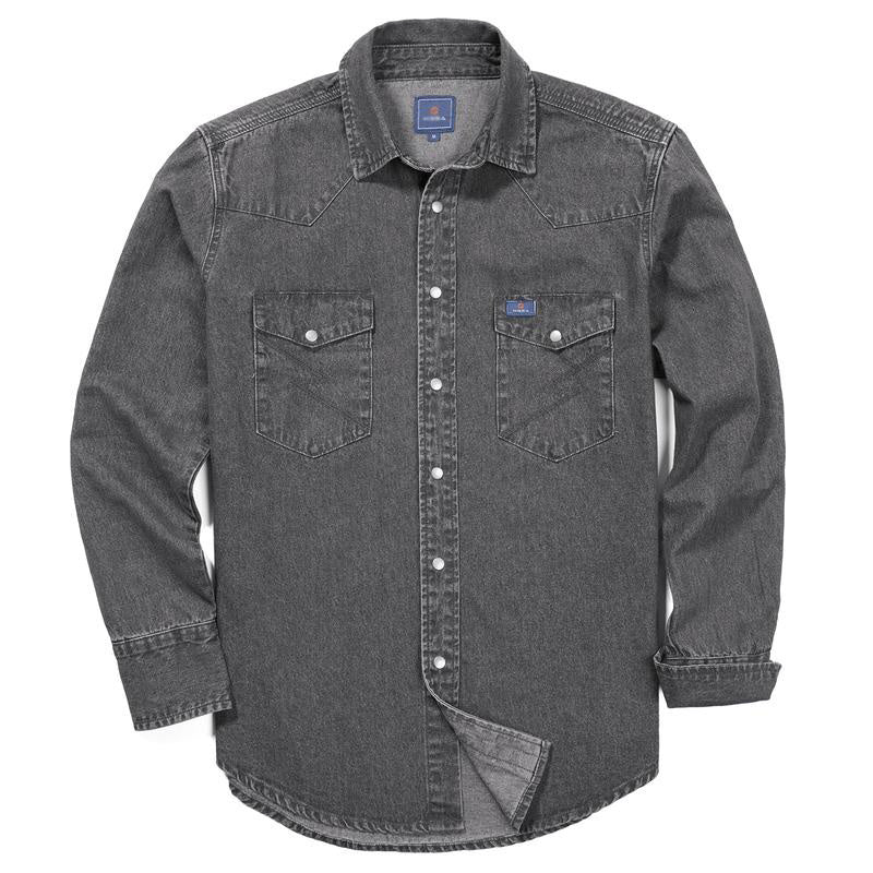 ✨Men’s Stone-Washed Denim Work Shirt