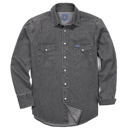 ✨Men’s Stone-Washed Denim Work Shirt