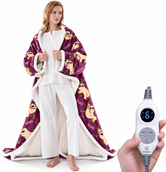 🔥Cozy Wearable Heated Blanket with Foot Pocket